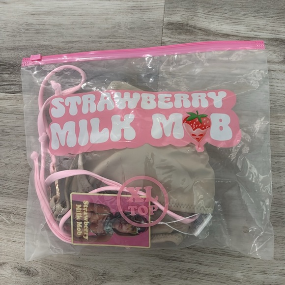 Strawberry Milk Mob Safari Bikini Top - Picture 4 of 4